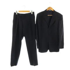 ニコルクラブフォーメン NICOLE CLUB FOR MEN NC セットアップ  シングルスーツ ジャケット パンツ ウール 総裏地 サイドベンツ ストライプ M ネイビー /HK ■GY