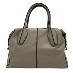 TOD'S トッズ Dバッグ レザー ハンドバッグ ライトパープル ゴールド