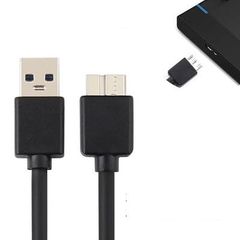 USB 3.0 Micro-B Cable, USB-A to Micro-B, Compatible with External HDDs, SSDs, BD Drives, and Digital Cameras, High-Speed ​​Data Transfer (2 Cables, 1m)