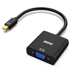 BENFEI Mini DisplayPort - VGA、Mini DP ディスプレイポート - VGA (Thunderbolt 2対応) オス - メス アダプター ThinkPad SurfacePro PC…