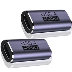 LIANHATA USB4.0 Type C 変換 アダプター 2個セット サイドベント 40Gbps高速データ転送&PD 100W/5A急速充電& 8K@60Hz映像出力 タイプc type-c 変換アダプタ スリムデザイン 90度 オス メス U ...