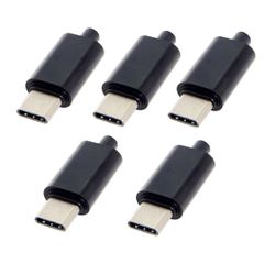 5セットDIY 24ピンUSB 3.1 USB-CオスプラグコネクタSMTタイプ