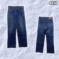 Levi's ストレートデニム ダメージ加工 ライトブルー - メルカリ