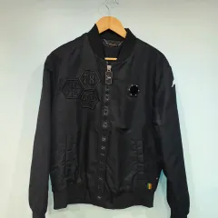 PHILIPP PLEIN(フィリッププレイン) Lサイズ 正規品 ブラック ブルゾン MA-1ジャケットのサムネイル