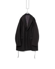 T/SEHNE double layered pea coat black - メルカリ