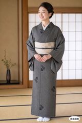 正絹本場大島紬9マルキ 唐草文 鈴乃屋扱い⑩( 訪問着、黒留袖、袋帯
