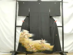 平和屋着物■豪華黒留袖　作家物　浜松鴛鴦文　暈し染め　金彩　正絹　逸品　DABF4865qa