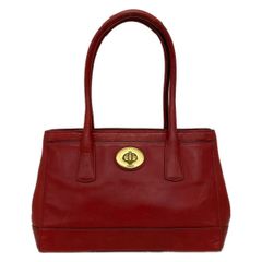 COACH(コーチ) ショルダーバッグ - F12482 レッド レザー - メルカリ