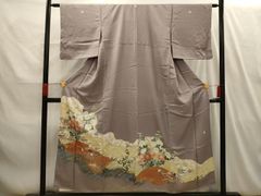 平和屋着物●六通柄袋帯　唐織　立涌花文　黒地　正絹　逸品　DABE5104ps 平和屋着物○六通柄袋帯 唐織 立涌花文 黒地 正絹 逸品 DABE5104ps
