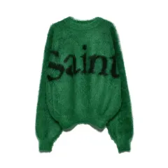 M セントマイケル 23AW モヘア クルーネック ニット グリーンのサムネイル