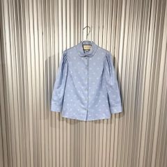 GUCCI グッチ GG総柄 フリルブラウス シャツ シルク ベビーピンク 36