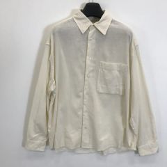 45R シャツ ヘンプ素材 オーバーサイズ 長袖 オフホワイト L - メルカリ