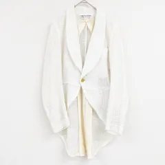 COMME des GARCONS COMME des GARCONS コムデギャルソンコムデギャルソン コムコム 燕尾ジャケット 総レース 花柄 ポリエステル オフホワイト アイボリー 日本製 レディース M b01381のサムネイル