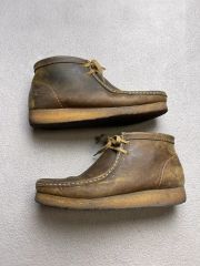 新品Wu Wear別注クラークスWallabeeWW限定コラボ茶25.5cm希少 - メルカリ