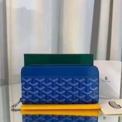 美品)ゴヤール 長財布 スカイブルー - メルカリ