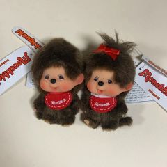 タグ付き モンチッチ 男の子&女の子 ぬいぐるみ 2体セット キー