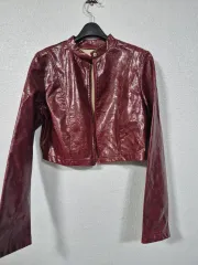 SHEIN クロップド レザージャケット アウター S