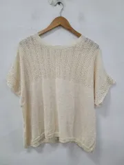Samansa Mos2 アイボリー ニット 半袖 Tシャツ