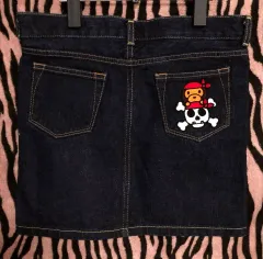 A BATHING APE アベイシングエイプ インディゴデニム デニム ミニスカートのサムネイル