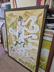 引き取り限定 特別価格 大和絵 慈憐 光明皇后 特大サイズ 常念自在門史