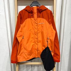 美品 モンベル ストームクルーザー ゴアテックス 登山 フード オレンジ
