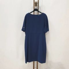 オーダーメイド☆濃紺パフスリーブ ワンピース☆9～11号くらいの方に