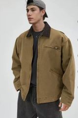 美品 Perushu ジャケット L ベージュ 短丈ダブルジップ 韓国ストリート 