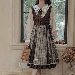 Amavel カントリーチェックリボンワンピース - メルカリ