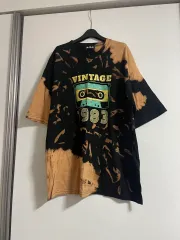 99-100 オーバーサイズ A S C ヴィンテージ Tシャツ ブラック/ブラウン