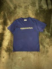 レアカラー 90s モーション ロゴ モザイク文字 Tシャツ 紺 USA製 L