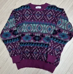 日本製 90's Cassidy homme ヴィンテージ パータン Tシャツ PURPLE(100)