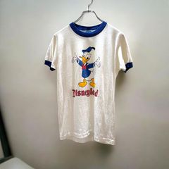 レア 希少 80s Disney ディズニー ドナルドダック リンガーネックT 