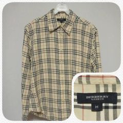 激レア】Burberry バーバリー 長袖シャツ ノバチェック 刺繍 ゆるだぼ