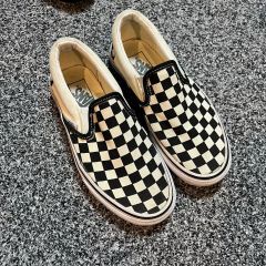VANSバンズ/グレンチェック/スリッポン/オールドスクール/27.5cm 