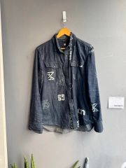 良品✨デニムダンガリー（160㎝）デニム切替 スウェットジャケット 