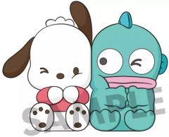 [중고] 트레이딩 피규어 포차코& 한교동 [피타큐와 산리오 캐릭터즈]