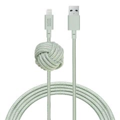 【新品】 NATIVE UNION [ネイティブユニオン] NIGHT Cable USB-A to ライトニング 高耐久 充電ケーブル アンカーノット付き - [MFi認証] iPhone/iPad対応 (3メートル)(Sage) 0