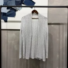 (95) ザラ ZARA レディース カジュアル オープン メッシュ ニット カーディガン