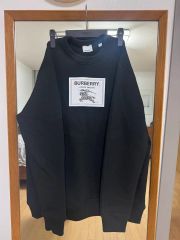 バーバリー プローサムラベル スウェットシャツ トレーナー 黒 XS 