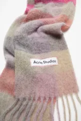 Acne Studios アクネストゥディオズ チェック CHECK マフラー ピンク PINK グレーGRAY