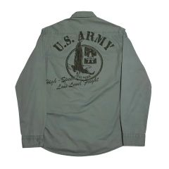 古着 HYSTERIC GLAMOUR ワッペン付 総柄シャツ カーキ M - メルカリ