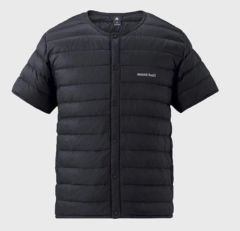 極美品 mont-bell モンベル スペリオダウン ラウンドネックT ネイビー 