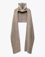 ZARA ザラ ジッパーネックニットマフラー (タグ未着用新品)のサムネイル