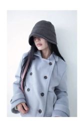 ♡セール♡&LOVE エコファーが心地良いブークレービジューボタンコート 