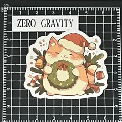 K117　ゆる猫防水ステッカーZEROGRAVITY