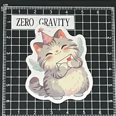 K144　ゆる猫防水ステッカーZEROGRAVITY