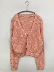 CPCM シーピーシーエム カーディガン/ボレロ F ピンク コットン 無地 ショート丈 長袖