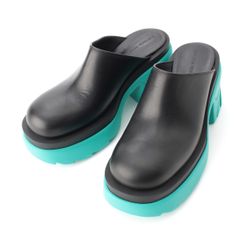 BOTTEGA VENETA ブラックグリーンサボサンダル - メルカリ