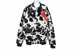 極美品 CHROME HEARTS クロムハーツ レターマン future 愛用 ポニーヘア レザーボンバージャケット ブラック ホワイト サイズXL 中古 4b010280のサムネイル