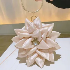 人気商品 パーティバッグ 結婚式 20代 30代 40代 50代 パーティーバッグ フォーマル 花 コサージュ アクセサリーバッグ 和装バック ラインストーン ハンド レディース ショルダー カバン 1256